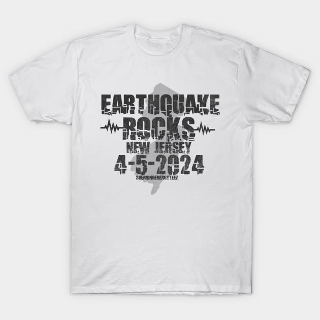 Earthquake Rocks New Jersey 2024 Black T-Shirt by SherringenergyTeez